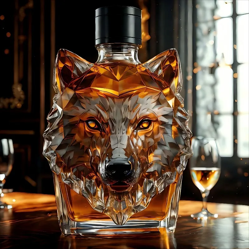 High Borosilicate Glass Wolf H - Glass Decanter Whiskey recension och pris