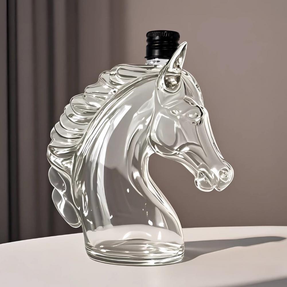 Whiskey Bottle Engraved Horse  - Glass Decanter Whiskey recension och pris