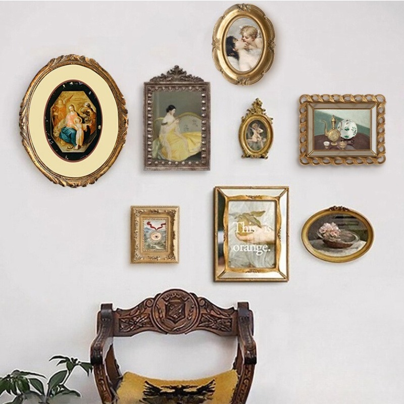 Retro Painting Frame Living Ro - Luxury Lifestyle Wallpaper recension och pris