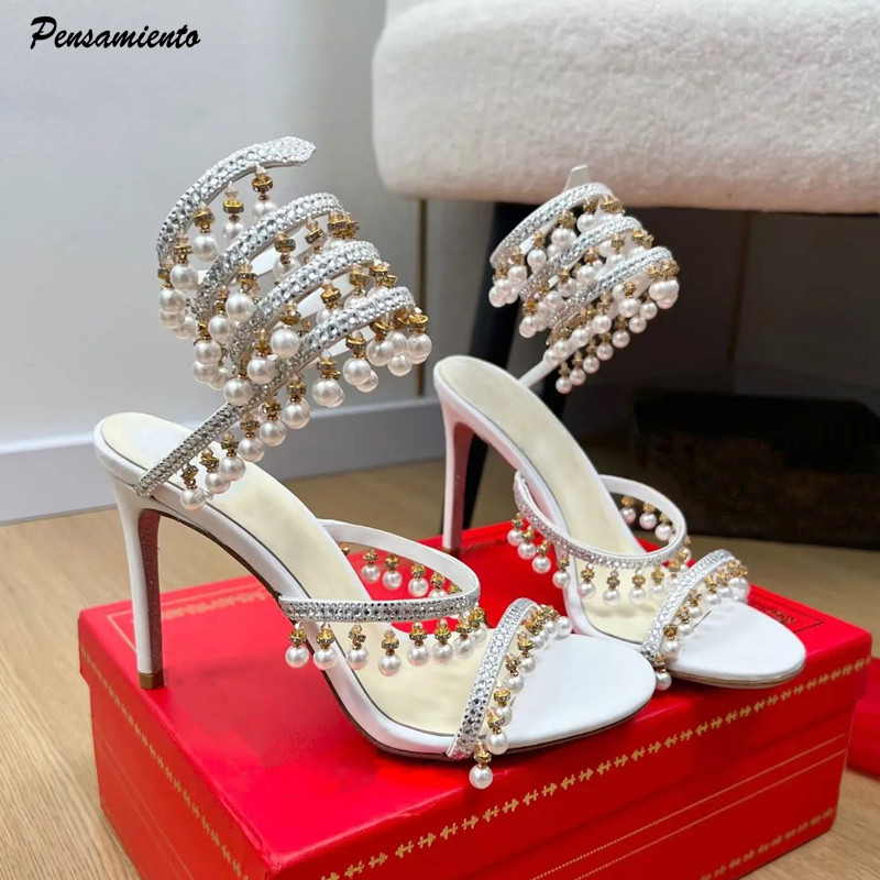 Luxury Rhinestones Pearls Tass - Luxury Lifestyle Shoes recension och pris
