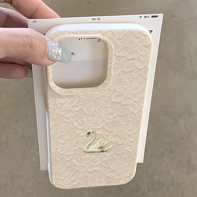 Lace Swan Pattern Lychee Textu - Apple Iphone 15 Pro Max recension och pris