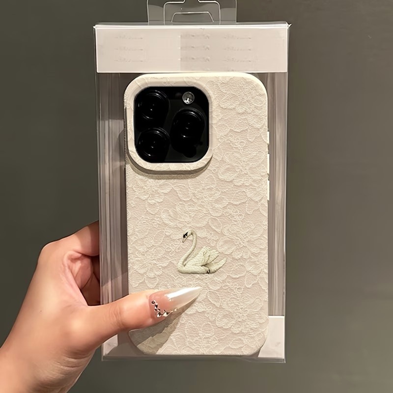Lace Swan Pattern Lychee Textu - Apple Iphone 15 Pro Max recension och pris