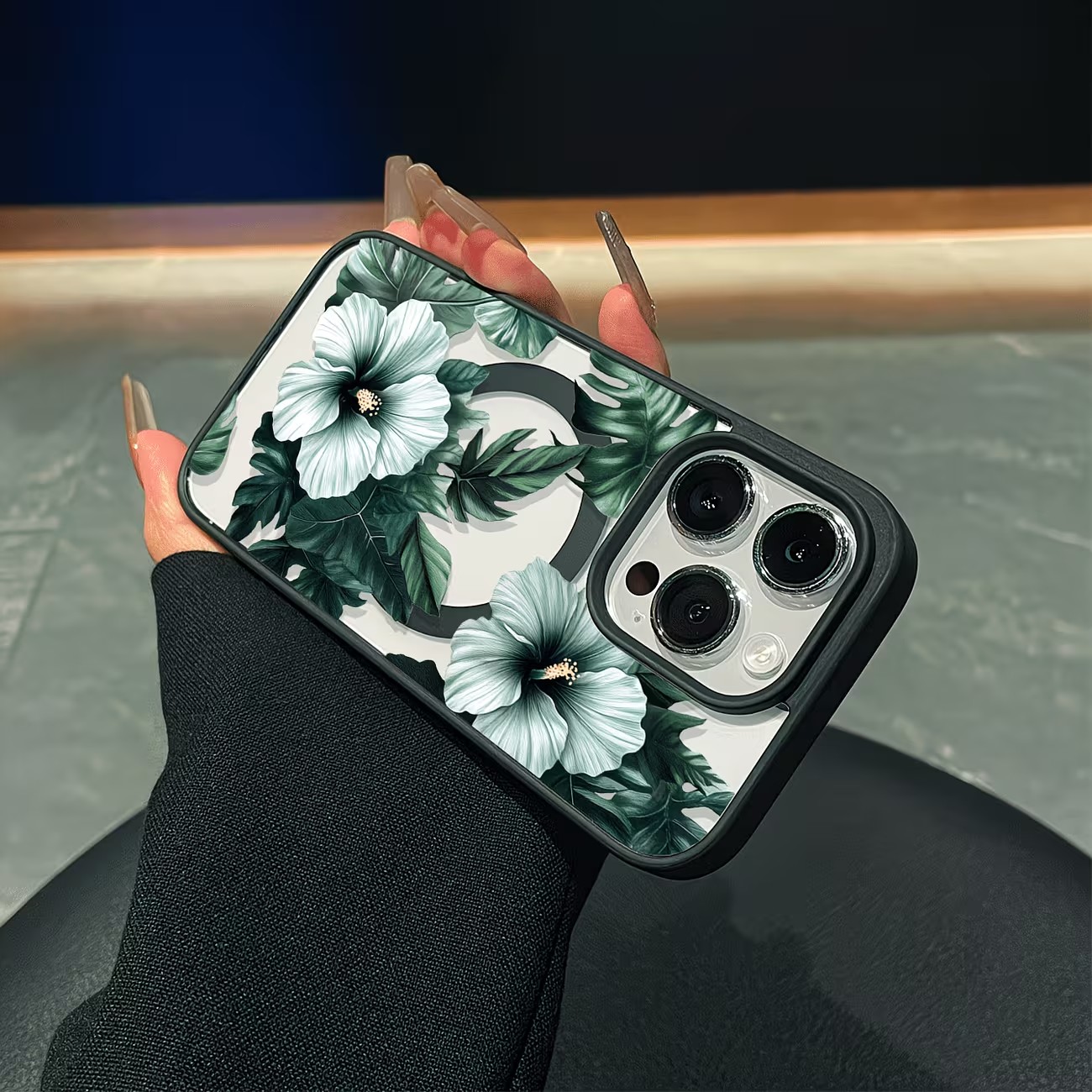 Green Floral Print Phone Case  - Apple Iphone 15 Pro Max recension och pris